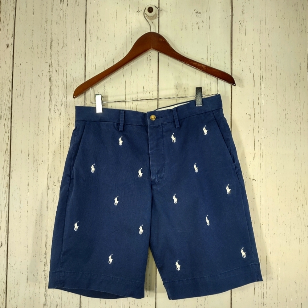 Polo Ralph Lauren Navy Stretch Classic Fit 9" Chino Short Embroidered Pony